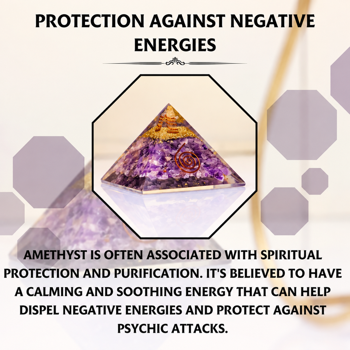 Amethyst Crystal Pyramid (Spiritual Awareness & Intuition)