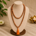 Natural Sandalwood Mala – 108 Beads | 8 mm Jaap Mala | Meditation & Prayer