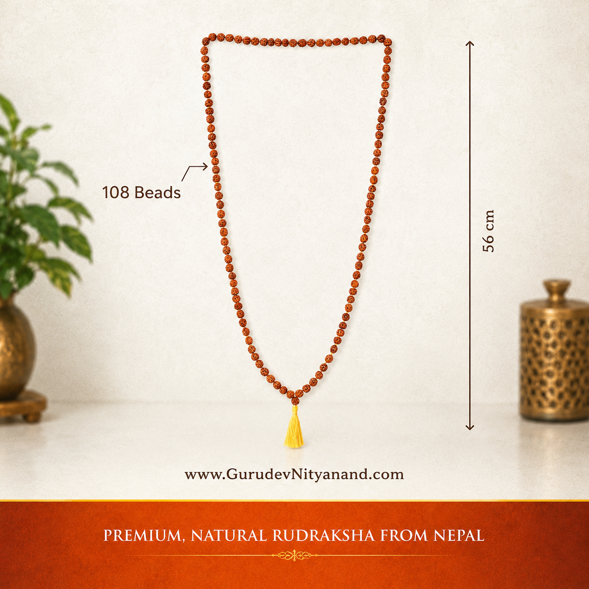 108 Beads Rudraksha Jaap Mala