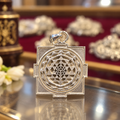 Pure Silver Shri Yantra Pendant – 1.5 Inch | 16 Gram | Sacred Yantra Pendant - PAYPAL PAYMENT ONLY