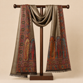 Women Zarvash Zari Kaani Fine Wool Shawl (Size: 101X203 CM)