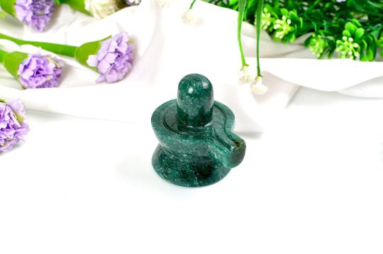 Green Jade Shivaling - 118 gms