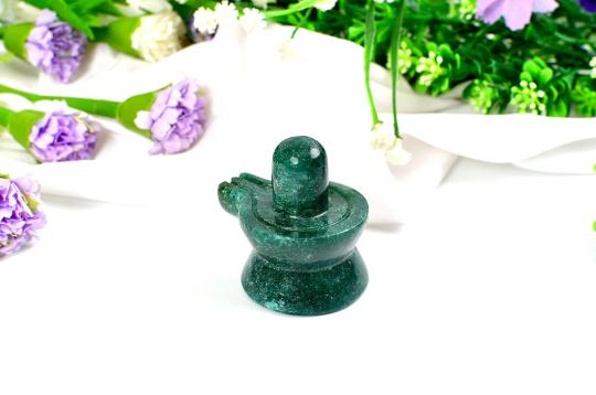 Green Jade Shivaling - 118 gms