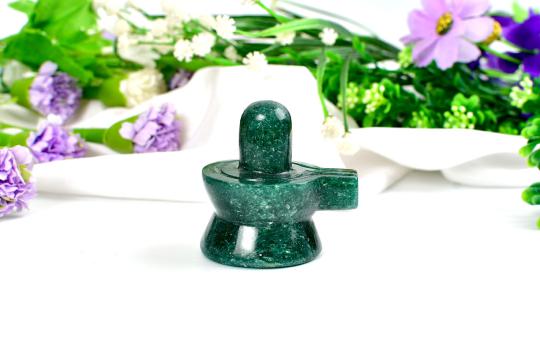 Green Jade Shivaling - 118 gms