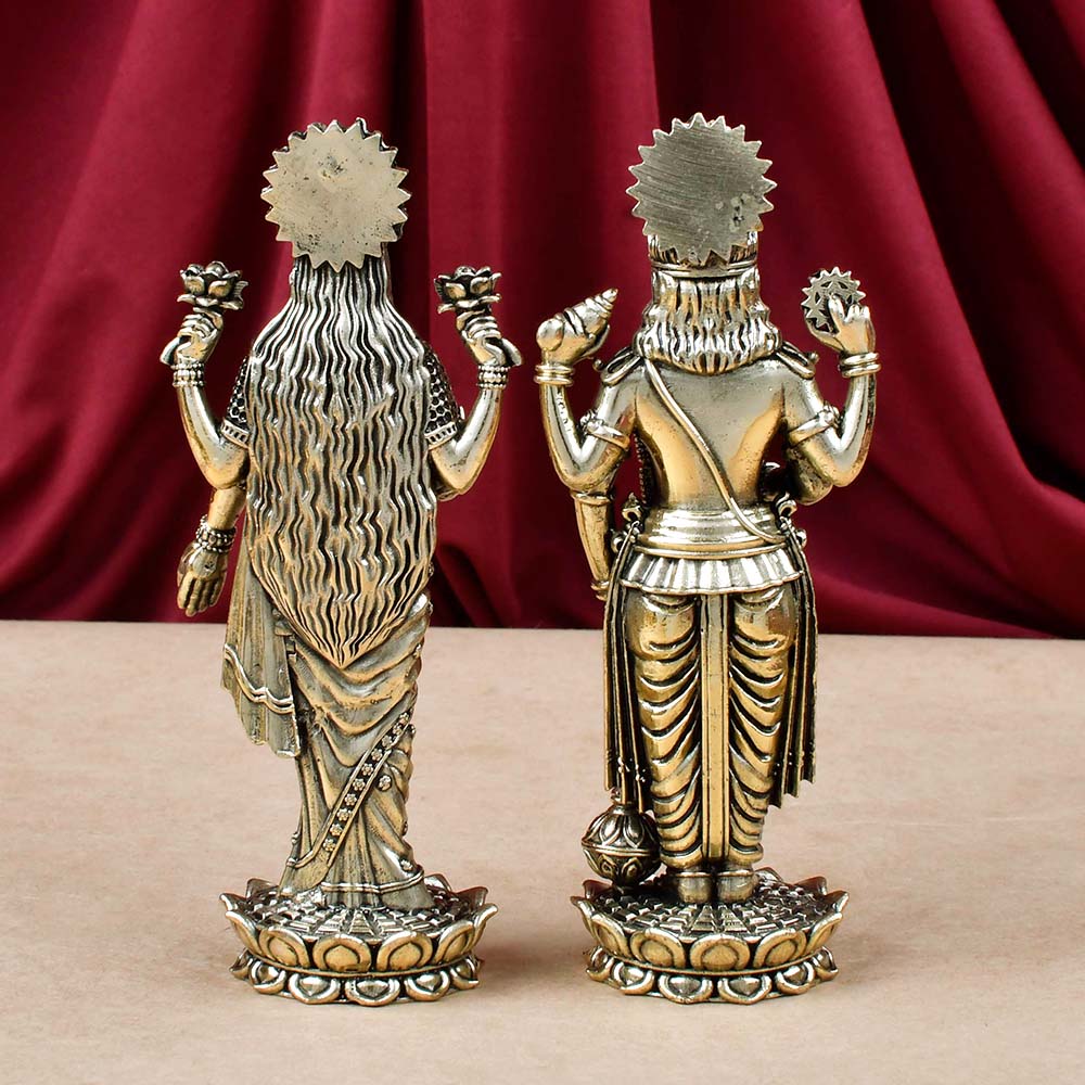 Standing Laxmi Vishnu Ashtadhatu Idol