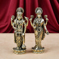 Standing Laxmi Vishnu Ashtadhatu Idol